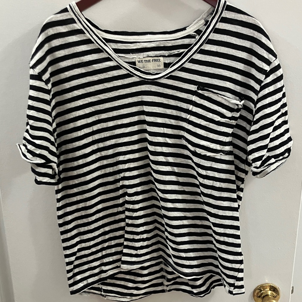We The Free Monochrome Striped Tee